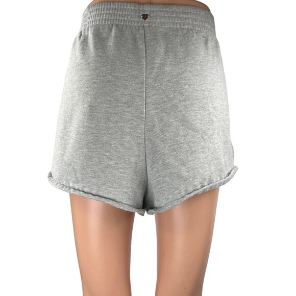 PacSun LA Hearts Gray Fleece High Waisted Relaxed Casual Lounge Shorts Size L - Picture 3 of 5